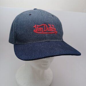 VonDutch Hat Trucker Style Ball Cap Gray‎ w Red Embroidery